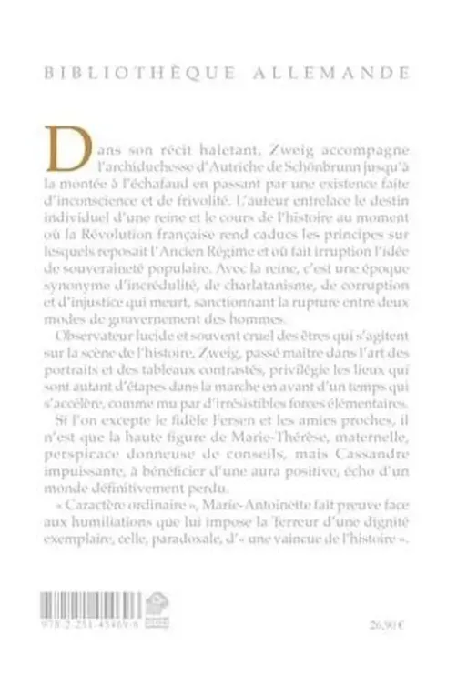 Marie-Antoinette. Portrait d'une personne ordinaire, Stefan Zweig