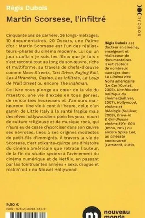 Martin Scorsese l'infiltré. Une biographie, Régis Dubois