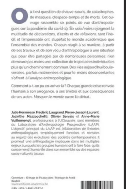 Masquer le monde. Pensées d'anthropologues sur la pandémie, Julie Hermesse