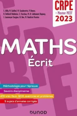 Mathématiques Ecrit. CRPE + Master MEEF, Edition 2023, Madeleine Vaultrin-Pereira