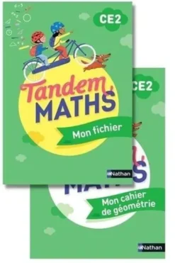 Maths CE2 Tandem. Pack en 2 volumes : Mon fichier avec Mon cahier de géométrie, Edition 2023, Christophe Gilger