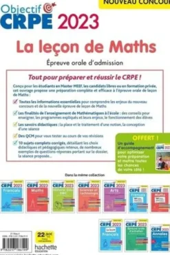 Maths CRPE - La leçon. Epreuve orale d'admission, Edition 2023, Aurélie Gourmelon