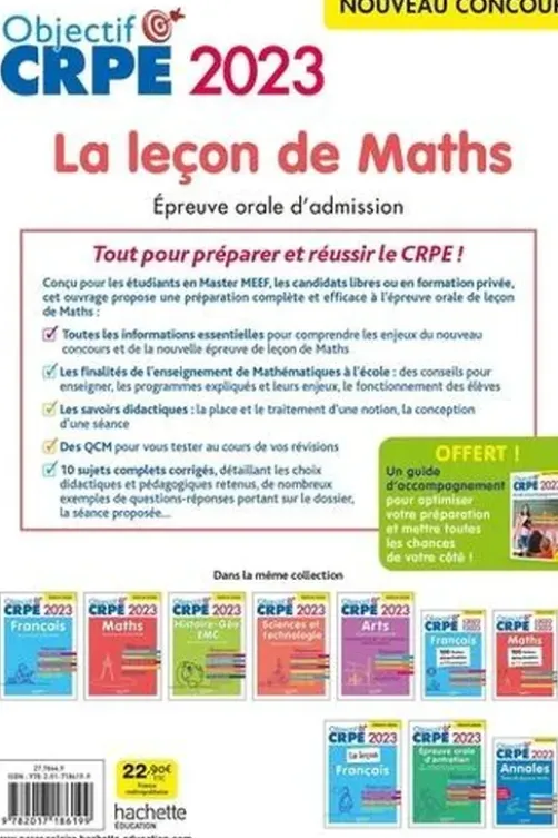 Maths CRPE - La leçon. Epreuve orale d'admission, Edition 2023, Aurélie Gourmelon