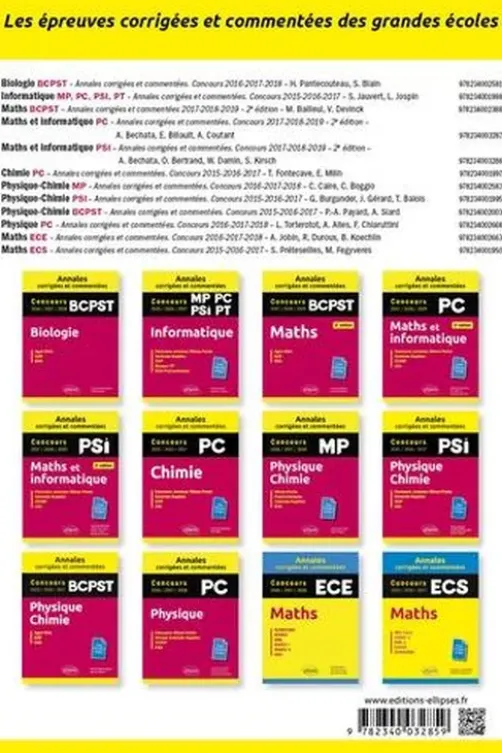 Maths et informatique MP. Concours commun 2017/2018/2019 Mines-Ponts, Centrale-Supélec, CCINP, 2e édition, Abdellah Bechata