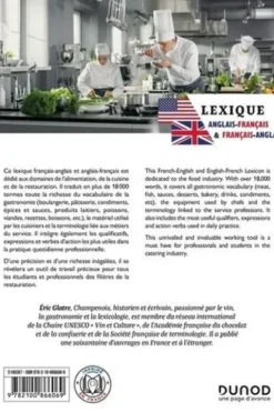 Maîtriser l'anglais de la restauration. Les 18 000 mots indispensables, Edition bilingue français-anglais, Eric Glatre
