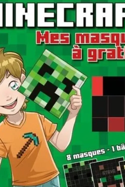 Mes masques à gratter Minecraft. Avec 8 masques et 1 bâtonnet, Daniele Sapuppo
