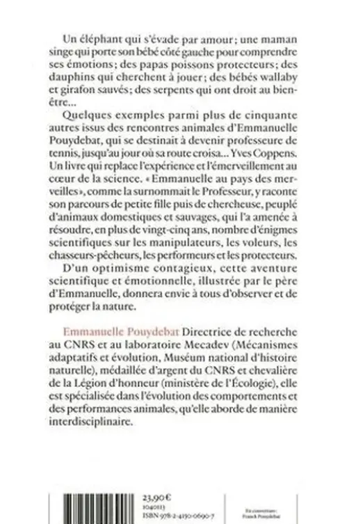 Mes plus belles rencontres animales, Emmanuelle Pouydebat