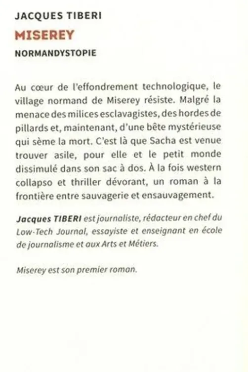 Miserey. Normandystopie, Jacques Tiberi