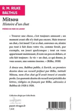 Mitsou. Histoire d'un chat, Rainer Maria Rilke