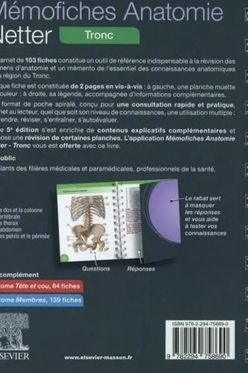 Mémofiches Anatomie Netter. Tronc, 5e édition, John T. Hansen