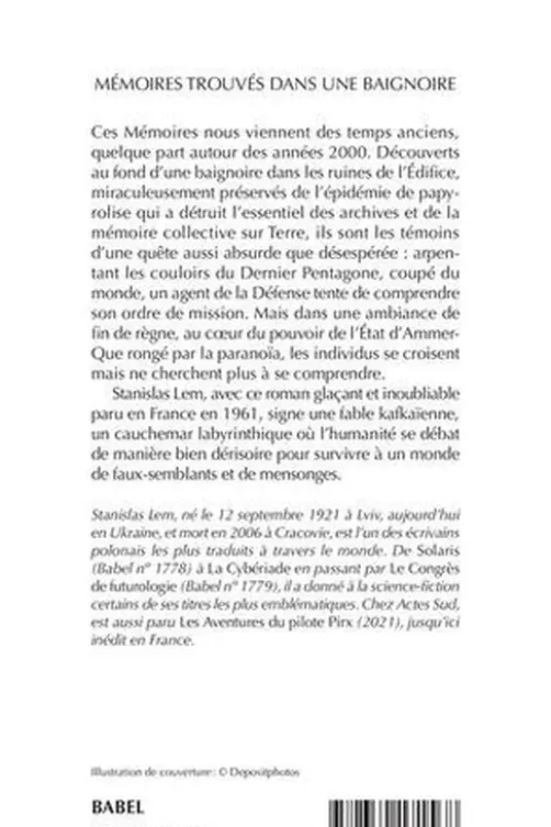 Mémoires trouvés dans une baignoire, Stanislas Lem