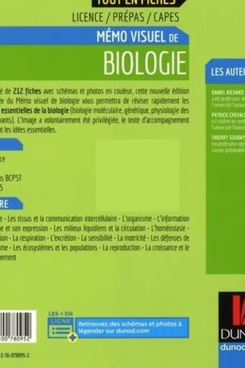 Mémo visuel de biologie. 4e édition, Daniel Richard