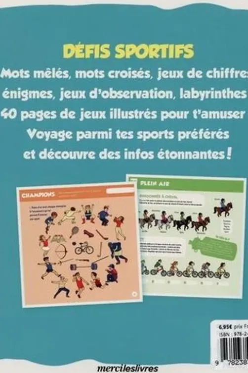 Mon cahier de jeux défis sportifs, Bernard Myers