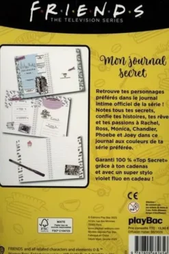 Mon journal secret Friends. Avec un cadenas et un stylo fluo inclus, Play Bac