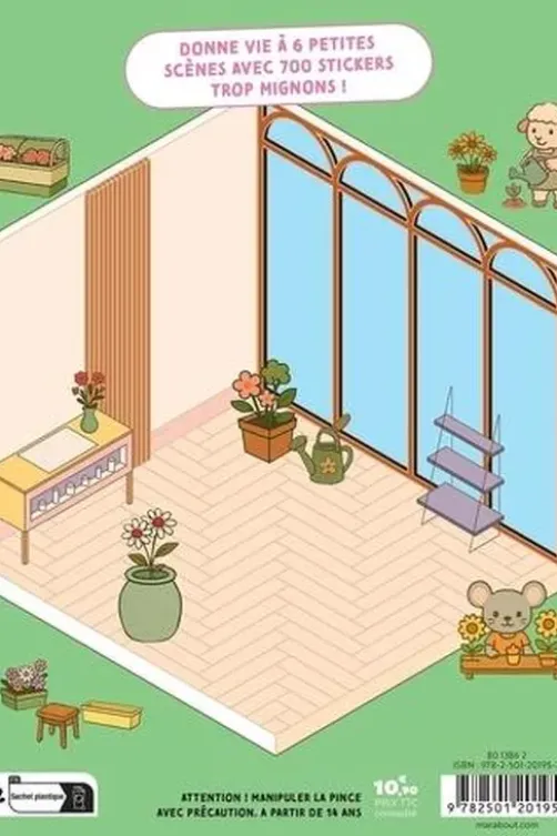 Mon petit fleuriste - Crée ta boutique de rêve à l'infini. Avec 700 stickers repositionnables et 1 pince, Marabout