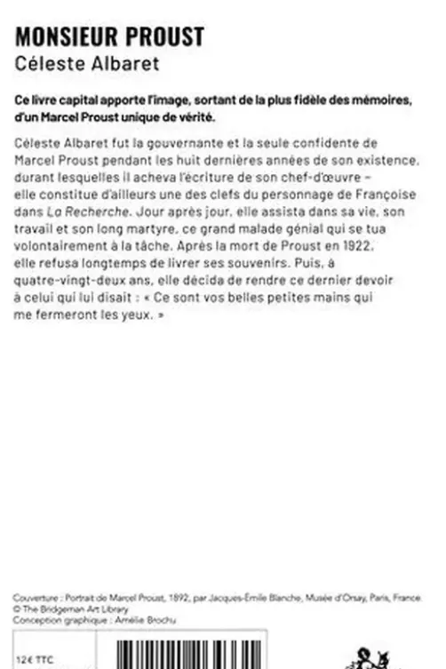 Monsieur Proust. Le témoignage bouleversant de la confidente de Marcel Proust, Céleste Albaret