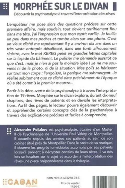 Morphée sur le divan. Découvrir la psychanalyse à travers l'interprétation des rêves, Alexandre Poliakov