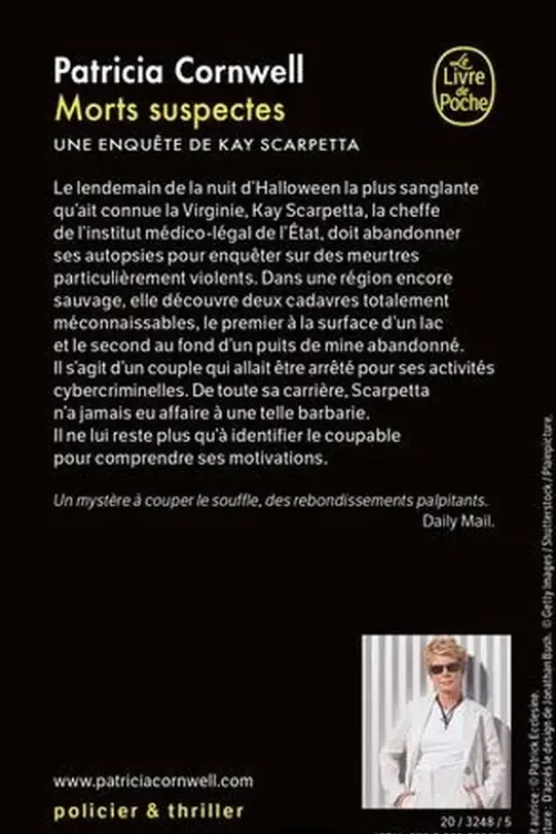 Morts suspectes, Patricia Cornwell