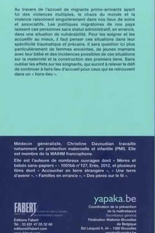 Mères et bébés en errance migratoire, Christine Davoudian