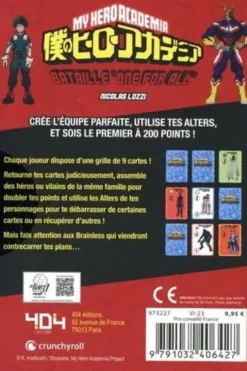 My Hero Academia Bataille One For All. Le jeu de cartes, Nicolas Lozzi