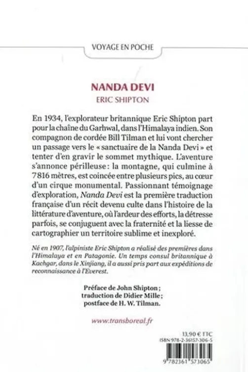 Nanda Devi. Ultime sanctuaire himalayen, Eric Shipton