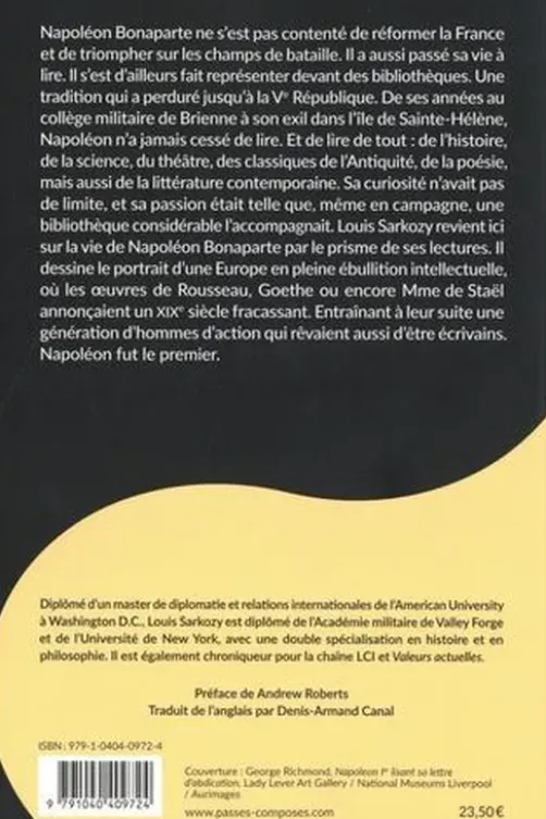 Napoléon Bonaparte. L'Empire des livres, Louis Sarkozy
