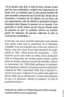 Notre besoin de consolation est insatiable. Et seize autres textes, 3e édition revue et augmentée, Stig Dagerman