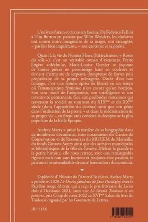 Nouma Hawa, Reine des fauves. La véritable histoire de la première dompteuse du monde, Audrey Marty