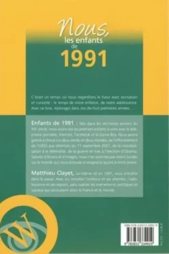 Nous, les enfants de 1991. De la naissance à l'âge adulte, Edition 2020, Vincent Quivy