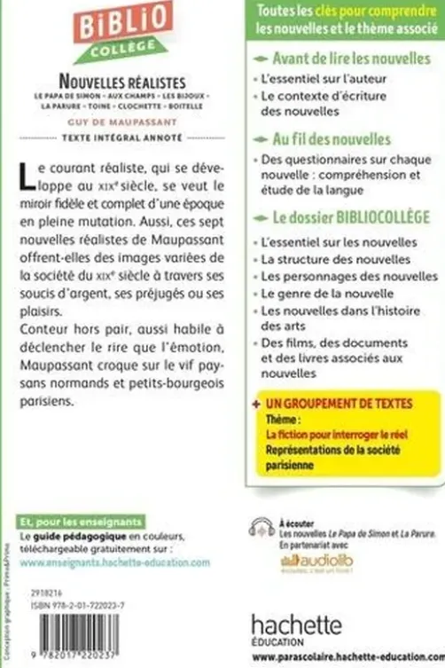 Nouvelles réalistes. Sept nouvelles, Guy de Maupassant