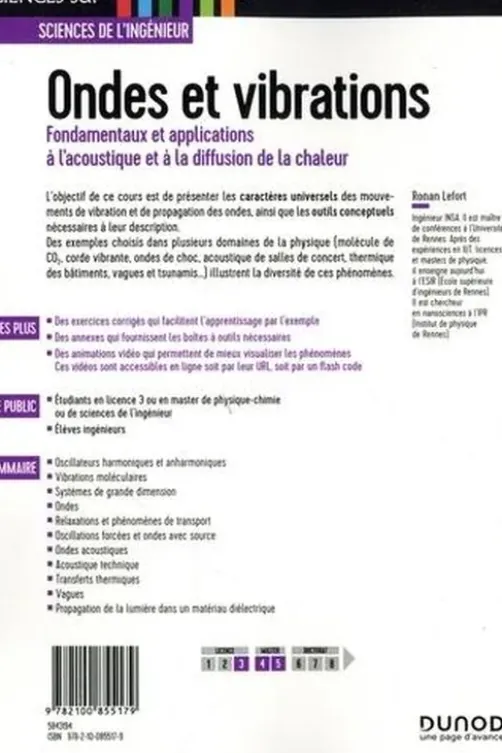 Ondes et vibrations. Fondamentaux et applications à l'acoustique et à la diffusion de la chaleur, 2e édition, Ronan Lefort