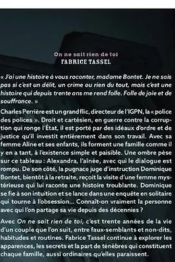 On ne sait rien de toi, Fabrice Tassel