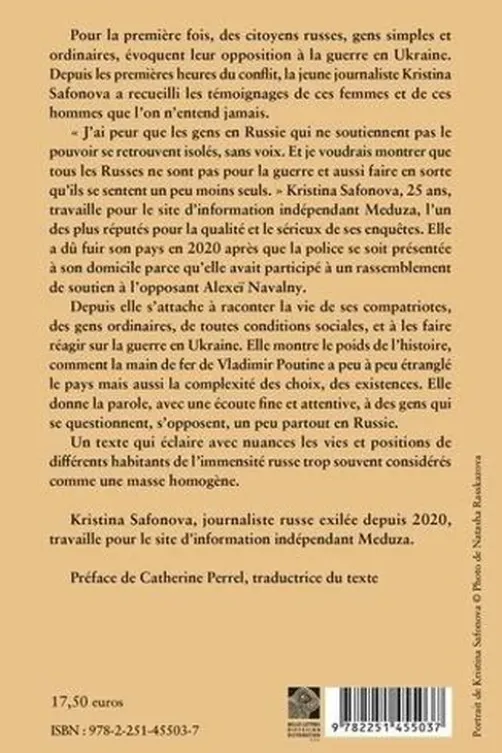On regardait ailleurs. Des Russes ordinaires contre la guerre, Kristina Safonova