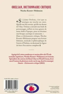 Orelsan. Dictionnaire critique, Nicolas Krastev-Mckinnon