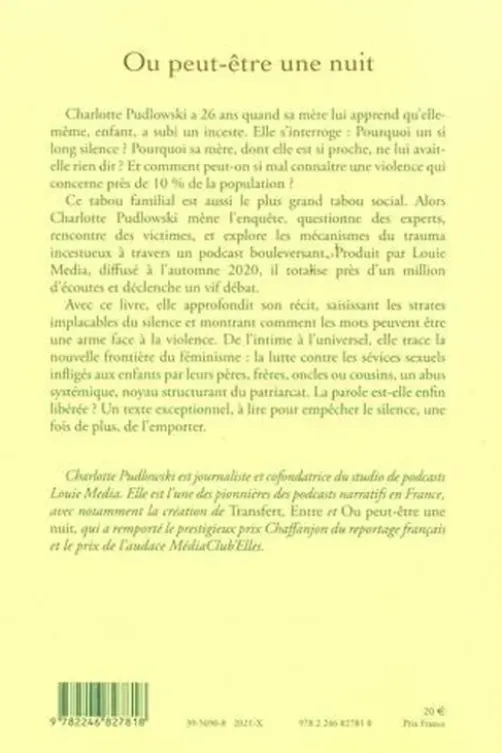 Ou peut-être une nuit, Charlotte Pudlowski