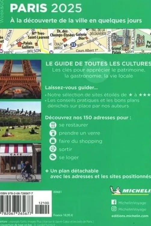 Paris. Edition 2025. Avec 1 Plan détachable, Michelin