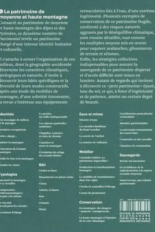Patrimonial N° 2 : Le patrimoine de moyenne et haute montagne, Benjamin Mouton