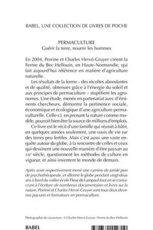Permaculture. Guérir la terre, nourrir les hommes, Perrine Hervé-Gruyer