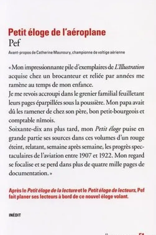 Petit éloge de l’aéroplane, Pef