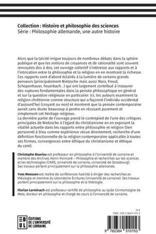Philosophie et religion. Nouvelles approches, Christophe Bouriau