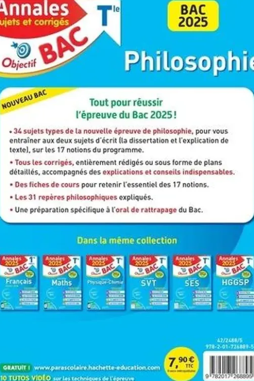 Philosophie Tle. Sujets & corrigés, Edition 2025, Yohann Durand