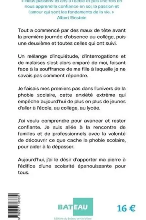 Phobie scolaire, mon enfant n'arrive plus à aller à l'école., Virginie Landemaine