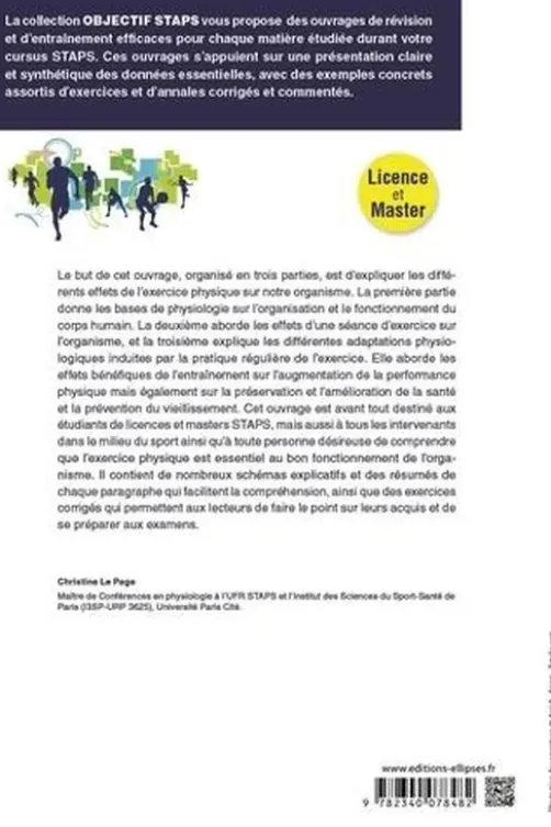Physiologie de l’exercice physique, entraînement et santé. 3e édition, Christine Le Page