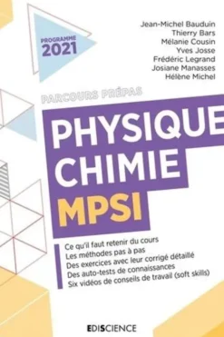Physique-Chimie MPSI. Edition 2021, Jean-Michel Bauduin