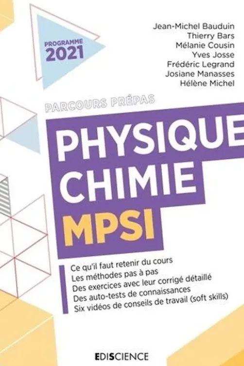 Physique-Chimie MPSI. Edition 2021, Jean-Michel Bauduin