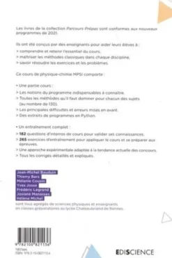 Physique-Chimie MPSI. Edition 2021, Jean-Michel Bauduin