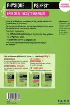 Physique Exercices incontournables PSI/PSI*. 3e édition, Jean-Noël Beury