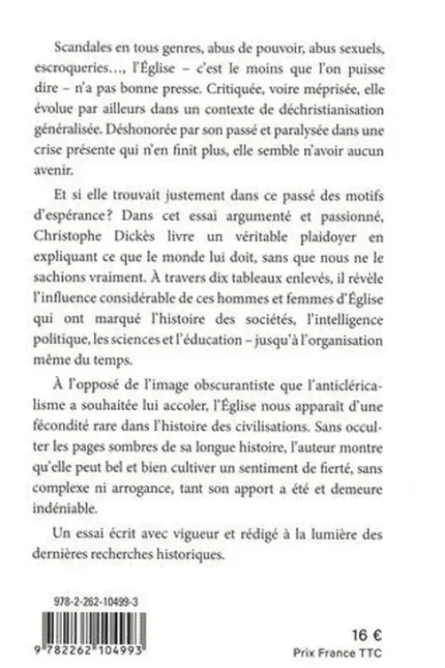 Pour l'Eglise. Ce que le monde lui doit, Christophe Dickès