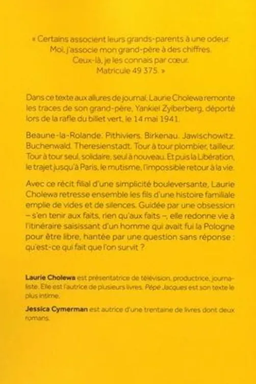 Pépé Jacques. Qu'est-ce qui fait que l'on survit ?, Laurie Cholewa