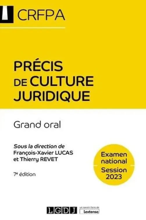 Précis de culture juridique. Edition 2023, François-Xavier Lucas